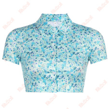 polyester fiber floral pattern shirts